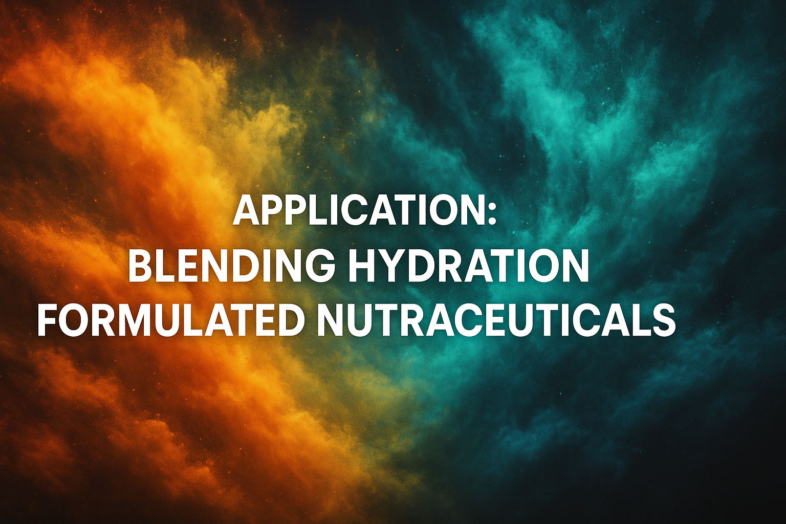 Blending Hydration Formulated Nutraceuticals - Industrial Mixers