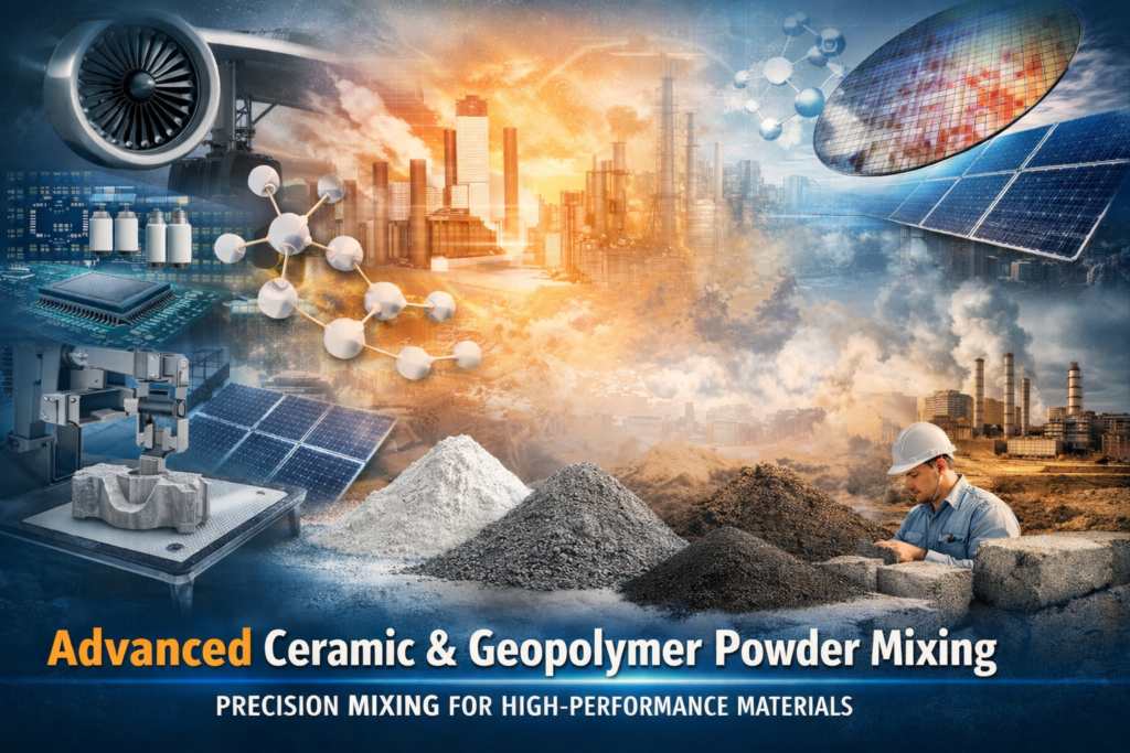 Advanced Ceramic Geopolymer Powder Mixing - Industrial Mixers