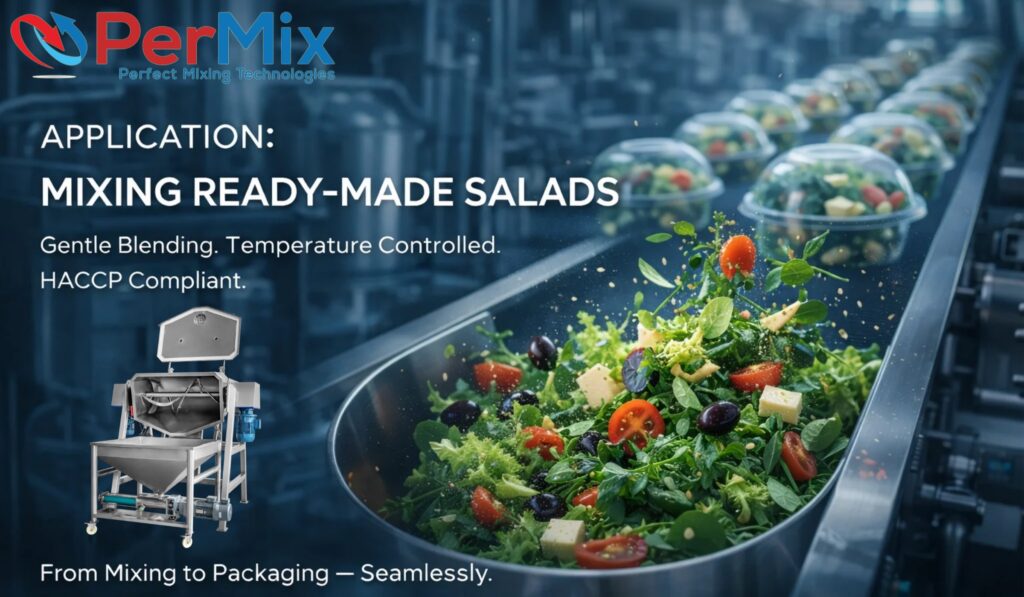 Mixing Ready Made Salads - Industrial Mixers