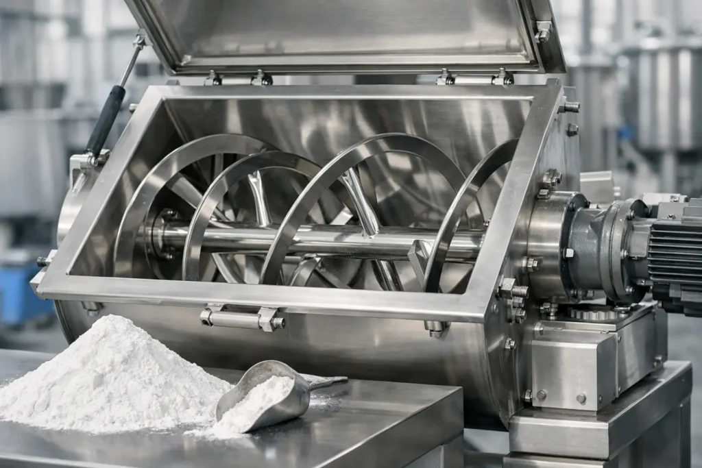 Choosing a Ribbon Mixer for Powders - Industrial Mixers Choosing a Ribbon Mixer for Powders