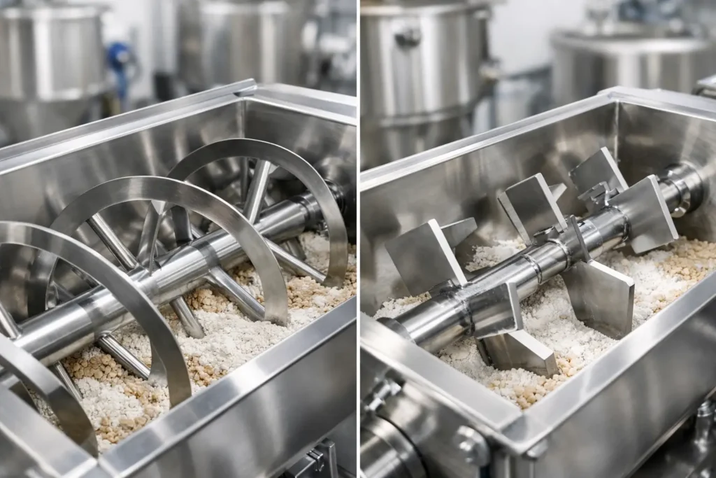 Ribbon Blender vs Paddle Blender - Industrial Mixers Ribbon Blender vs Paddle Blender