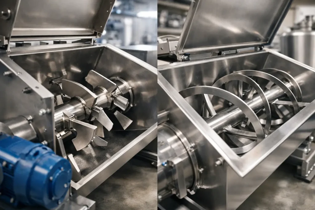 Plow Mixer vs Ribbon Blender for Your Process - Industrial Mixers Plow Mixer vs Ribbon Blender for Your Process